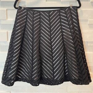 Worthington Black & White A-Line Chevron Skirt Dark Academia - Woman’s 10P